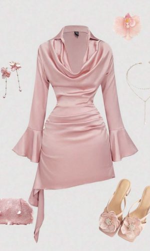 ساتن یقه دراپه